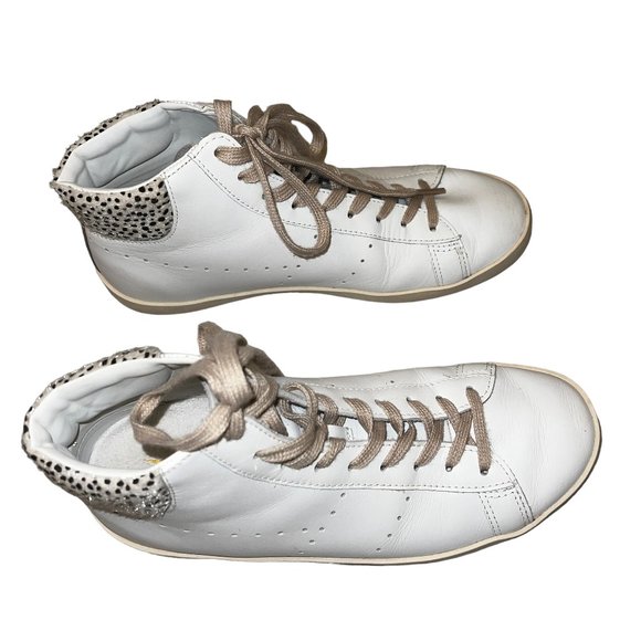 Like new GOLA Nova High Safari White Cheetah High Top Shoes Size 8 - Picture 7 of 11